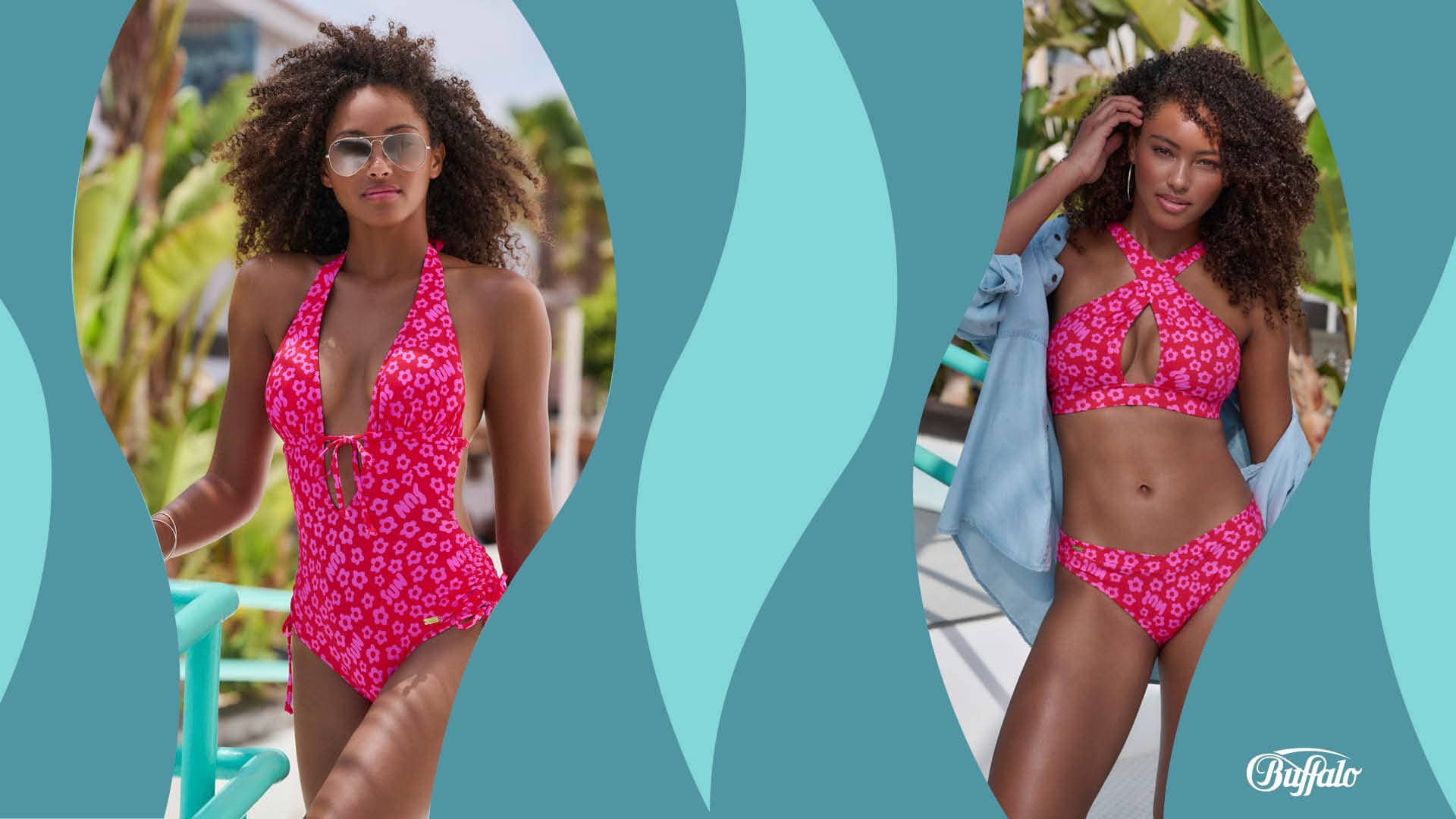 Buffalo-beachwear-pink Beachwear Buffalo