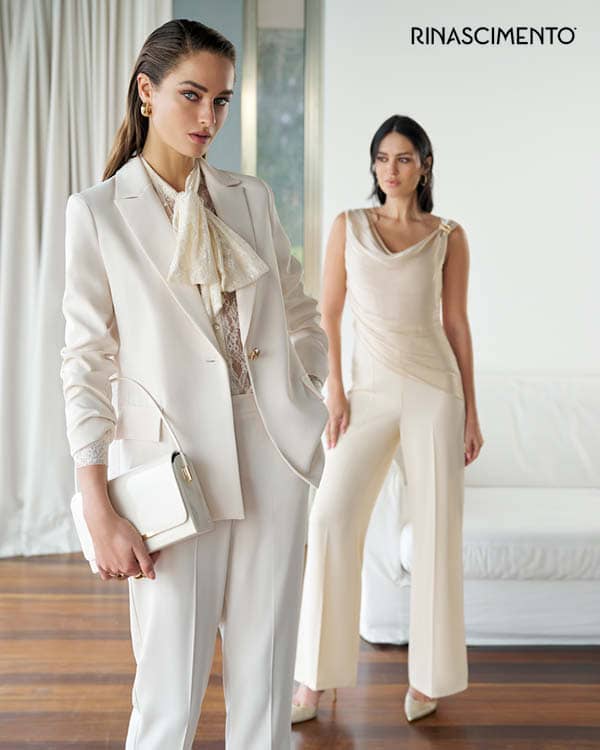 Bild4 elegante Frau im weißen Hosenanzug