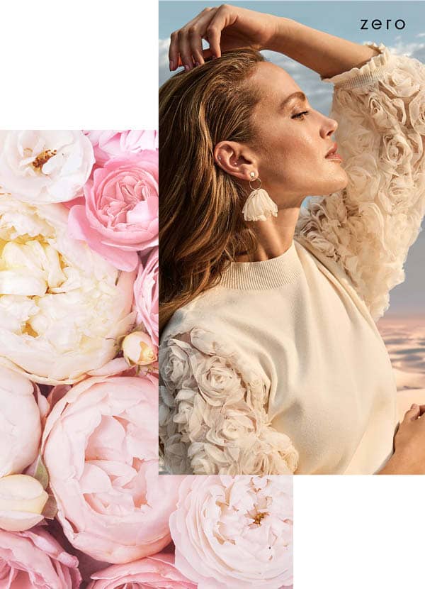 Oberteil mit bestickten Rosenaermeln